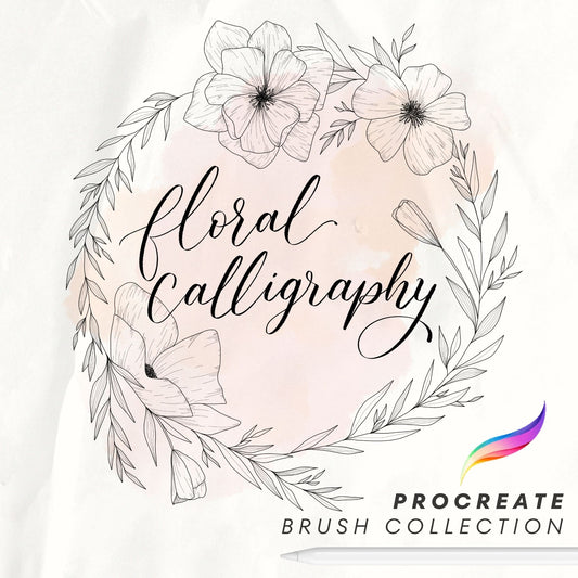 Floral Calligraphy Procreate Brush Collection